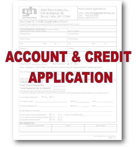 Account & Credit Application
